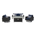 thumbnail image 1 of RST Brands Milo 4 PC Resin Modern Outdoor Espresso Motion Fire Set - Navy Blue, 1 of 8