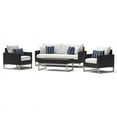 thumbnail image 1 of RST Brands Milo 4 PC Resin Outdoor Espresso Seating Set - Centered Ink/White, 1 of 7