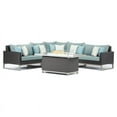thumbnail image 1 of RST Brands Milo 6-piece Aluminum Outdoor Fire Sectional in Spa Blue, 1 of 8