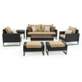 thumbnail image 1 of RST Brands Milo 7 PC Resin Outdoor Espresso Deep Seating Set - Maxim Beige, 1 of 9