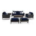 thumbnail image 1 of RST Brands Milo 7 PC Resin Outdoor Espresso Deep Seating Set - Navy Blue, 1 of 9