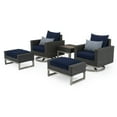 thumbnail image 1 of RST Brands Milo Espresso 5 Piece Aluminum Outdoor Motion Club Set - Navy Blue, 1 of 11