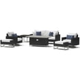 thumbnail image 1 of RST Brands Milo Espresso 8 Piece Outdoor Motion Seating Set - Centered Ink, 1 of 6