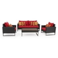 thumbnail image 1 of RST Brands Milo Espresso Wicker 4 Piece Patio Conversation Set, 1 of 9