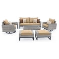 thumbnail image 1 of RST Brands Milo Gray Wicker 7 Piece Patio Conversation Set with Swivel Club Chairs, 1 of 11