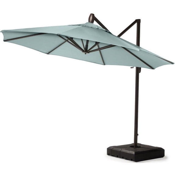 RST Brands Modular Aluminum Outdoor 10' Round Umbrella - Spa Blue