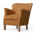 thumbnail image 1 of RST Brands Rorit Leather Modern Panel Arm Chair - Hand Tipped Brown, 1 of 9