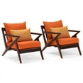 thumbnail image 1 of RST Brands Vaughn 2-piece Wood and Fabric Club Chairs in Tikka Orange, 1 of 7