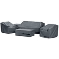 thumbnail image 1 of RST Brands Vaughn 5 Piece Polyurethane Modern Seating Furniture Covers - Gray, 1 of 1
