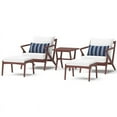 thumbnail image 1 of RST Brands Vaughn 5-piece Wood Club Chair and Ottoman Set in Ink & White, 1 of 5