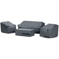 thumbnail image 1 of RST Brands Vistano 4 Piece Polyurethane Modern Club Chair Covers - Gray, 1 of 1