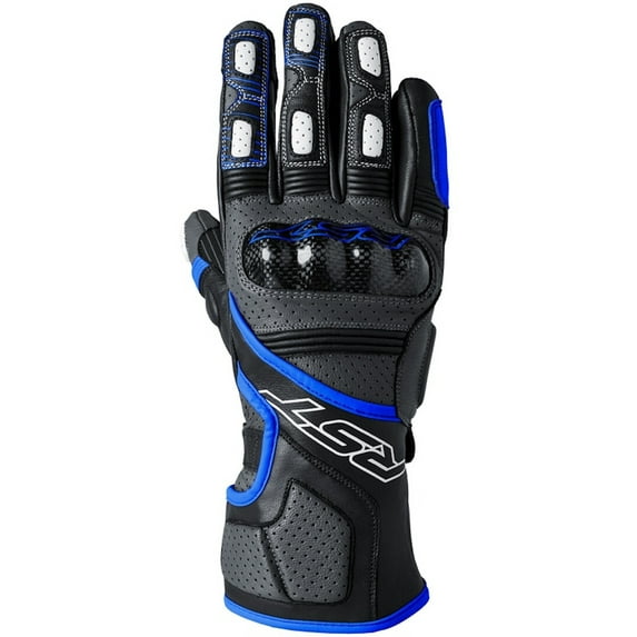 RST Fulcrum CE Mens Leather Motorcycle Gloves Blue LG