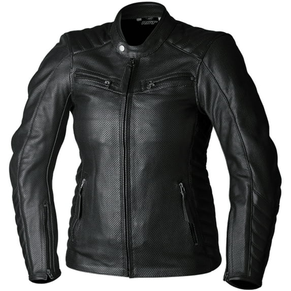 RST Roadster Air 3 CE Womens Leather Motorcycle Jacket Black SM