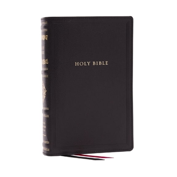 Pre-Owned RSV Personal Size Bible with Cross References, Black Genuine Leather, (Sovereign Collection), 9781400337958, 140033795X, Paperback,