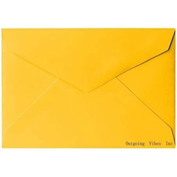 RSVP A1 (4 Bar) Envelopes Pointed Flap (3 3/8 X 5 3/4) For Invitations, Notecards, DIY, 100 Pack, Yellow