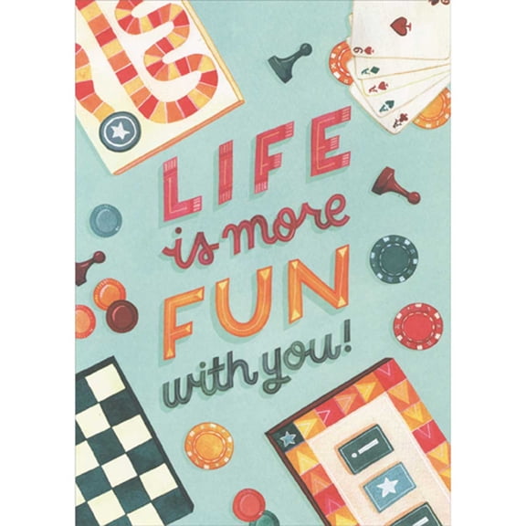 RSVP Assorted Games: Life is More Fun with You Risque Father's Day Card for Husband