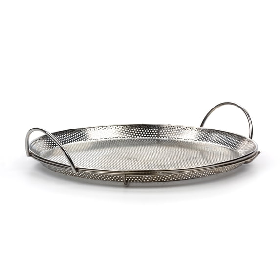 RSVP BBQ Pizza Pan - Precision Pierced Stainless Steel