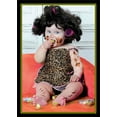 thumbnail image 1 of RSVP Baby Girl Wearing Leopard Pattern : Chocolate Mess Humorous : Funny Halloween Card, 1 of 2