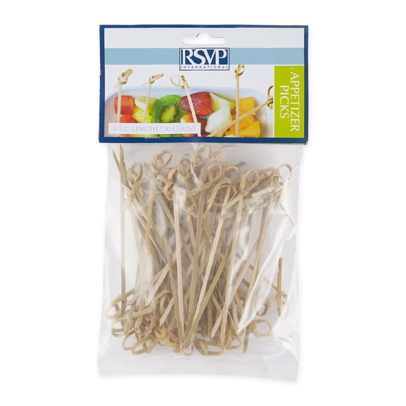 RSVP Bamboo Knot Picks - 4 1/2in - 50ct