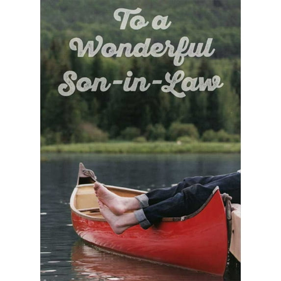 RSVP Bare Feet : Red Canoe Birthday Card for Son-in-Law