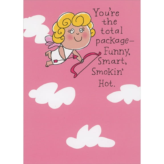 RSVP Cupid: You're the Total Package - Funny, Smart, Smokin' Hot Funny Valentine's Day Card for Husband
