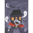 thumbnail image 1 of RSVP Cute Dracula with Open Arms in Front of House Juvenile Halloween Card for Young Grandson, 1 of 2
