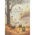 thumbnail image 1 of RSVP Cute Pilgrim Bears Catching Leaves with Butterfly Net Mary Melcher Thanksgiving Card, 1 of 2