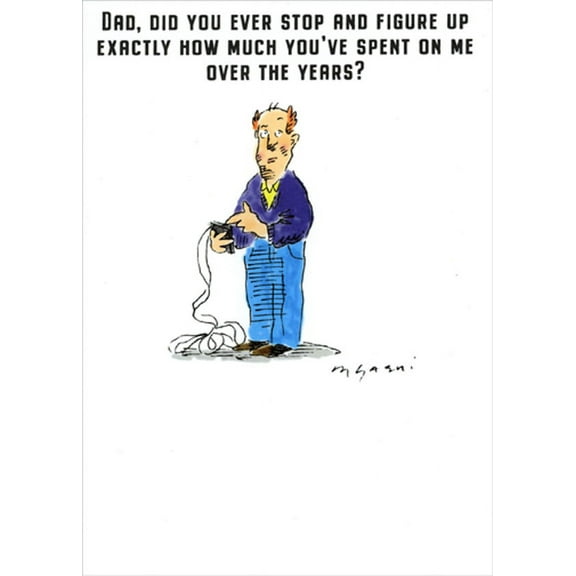 RSVP Dad With Adding Machine Humorous / Funny Father's Day Card for Dad
