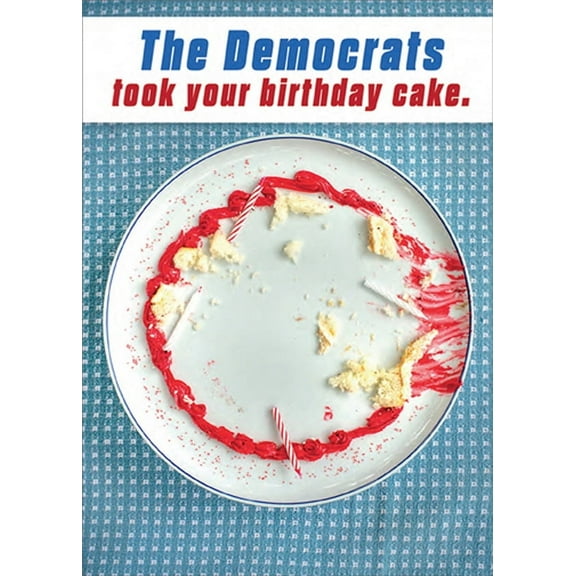 RSVP Democrats Took Your Cake Funny / Humorous Political Birthday Card