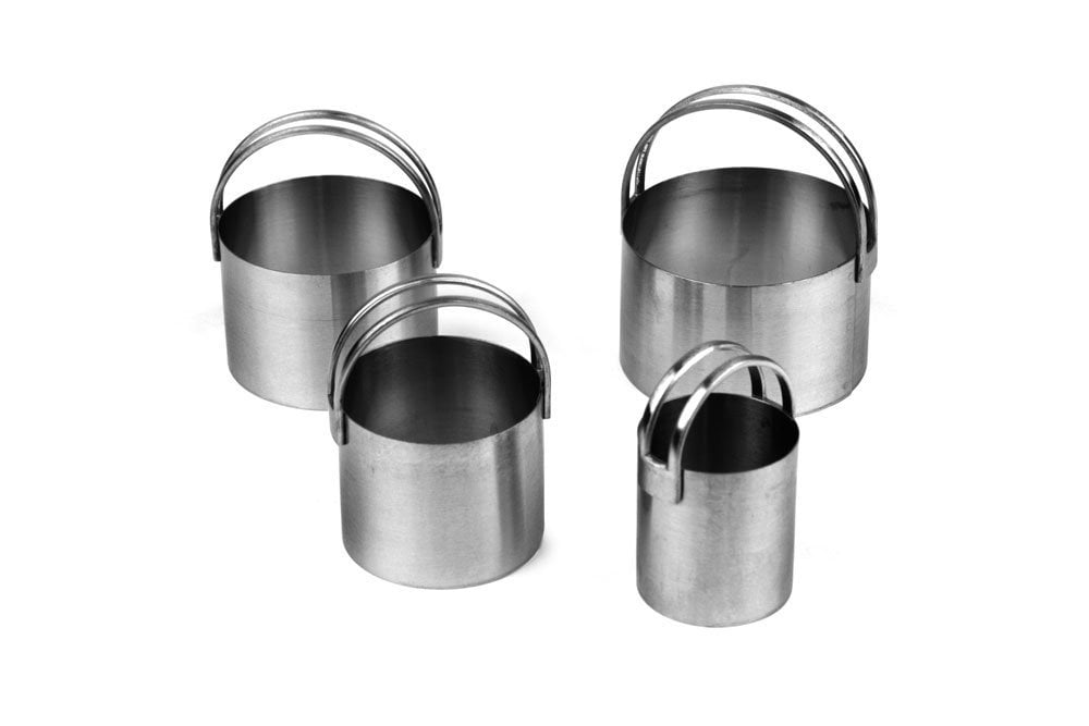 Stainless Steel Round Biscuit Cutter Set with Handles