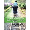 thumbnail image 1 of RSVP Father and Child Walking on Train Tracks Humorous : Funny Father's Day Card for Husband, 1 of 2