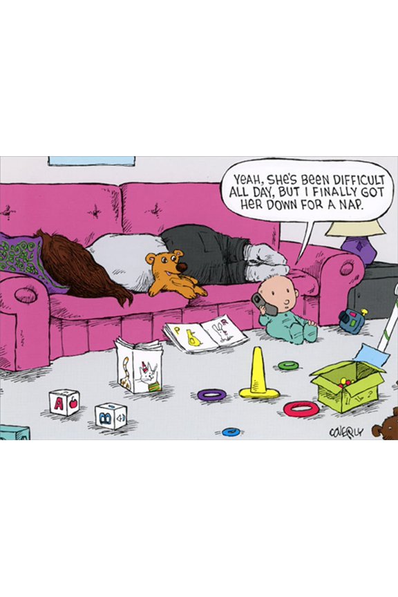 RSVP Finally Got Her Down for a Nap Humorous : Funny Mother's Day Card