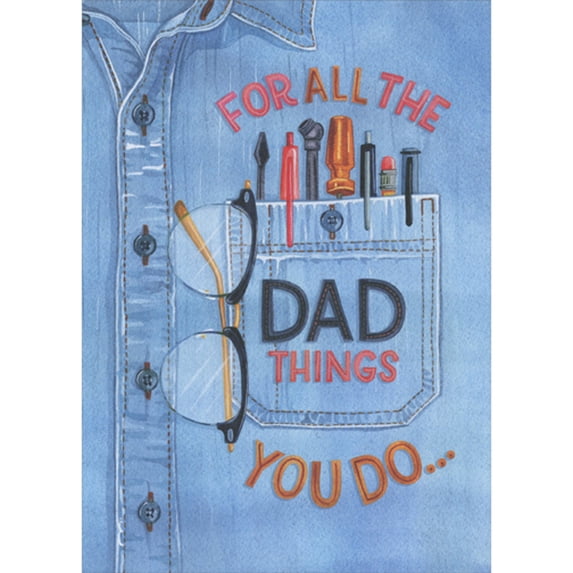RSVP For All The Dad Things You Do: Pens and Tools in Pocket Father's Day Card