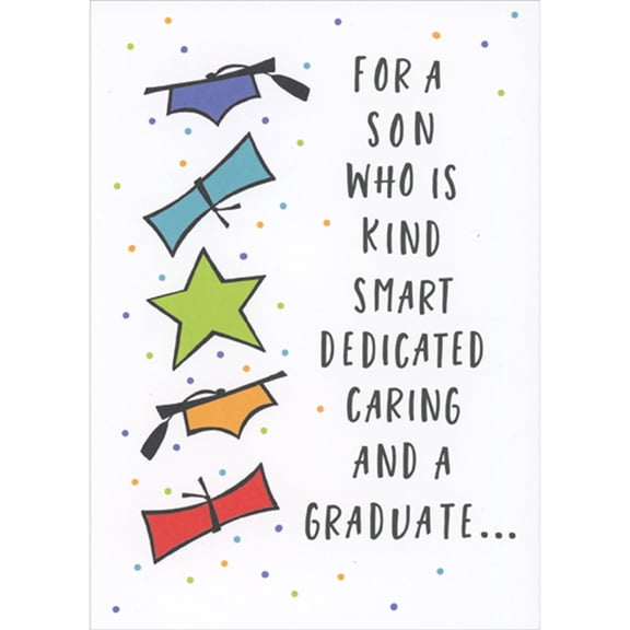 RSVP For a Son Who is Kind, Smart, Dedicated, Caring Graduation Card for Son