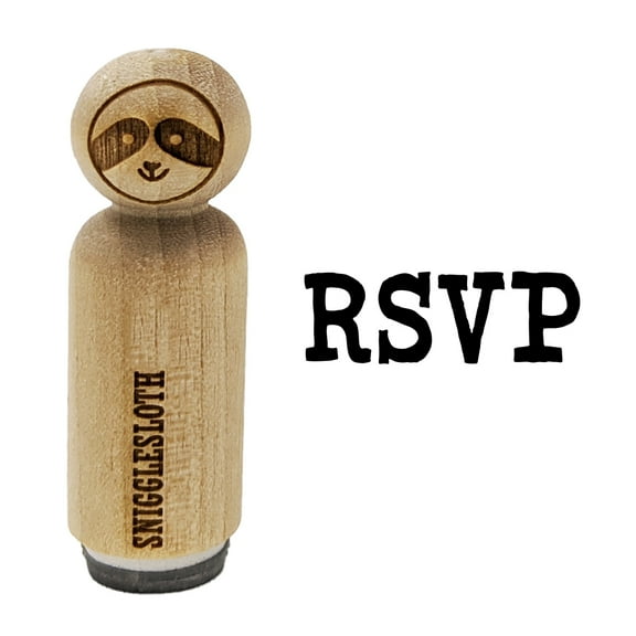 RSVP Fun Text Rubber Stamp for Scrapbooking Crafting Stamping - Mini 1/2 Inch
