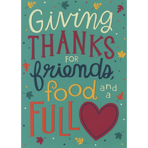 RSVP Giving Thanks For Friends, Food and a Full Heart Friendsgiving Card