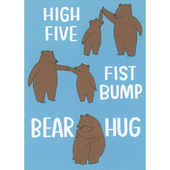 RSVP High Five, Fist Bump, Bear Hug Father's Day Card