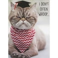 thumbnail image 1 of RSVP I Don't Often Woop: Grumpy Cat with Grad Cap and Zig Zag Bandana Funny Graduation Card, 1 of 2