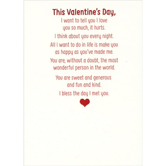 RSVP I Want to Tell You I Love You So Much, It Hurts Romantic Valentine's Day Card for Wife, Husband, Girlfriend or Boyfriend