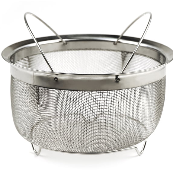 RSVP International 3 Qt Mesh Straining Basket with Folding Handles
