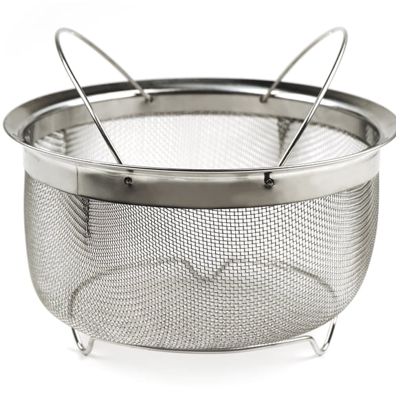 RSVP International 3 Qt Mesh Straining Basket with Folding Handles