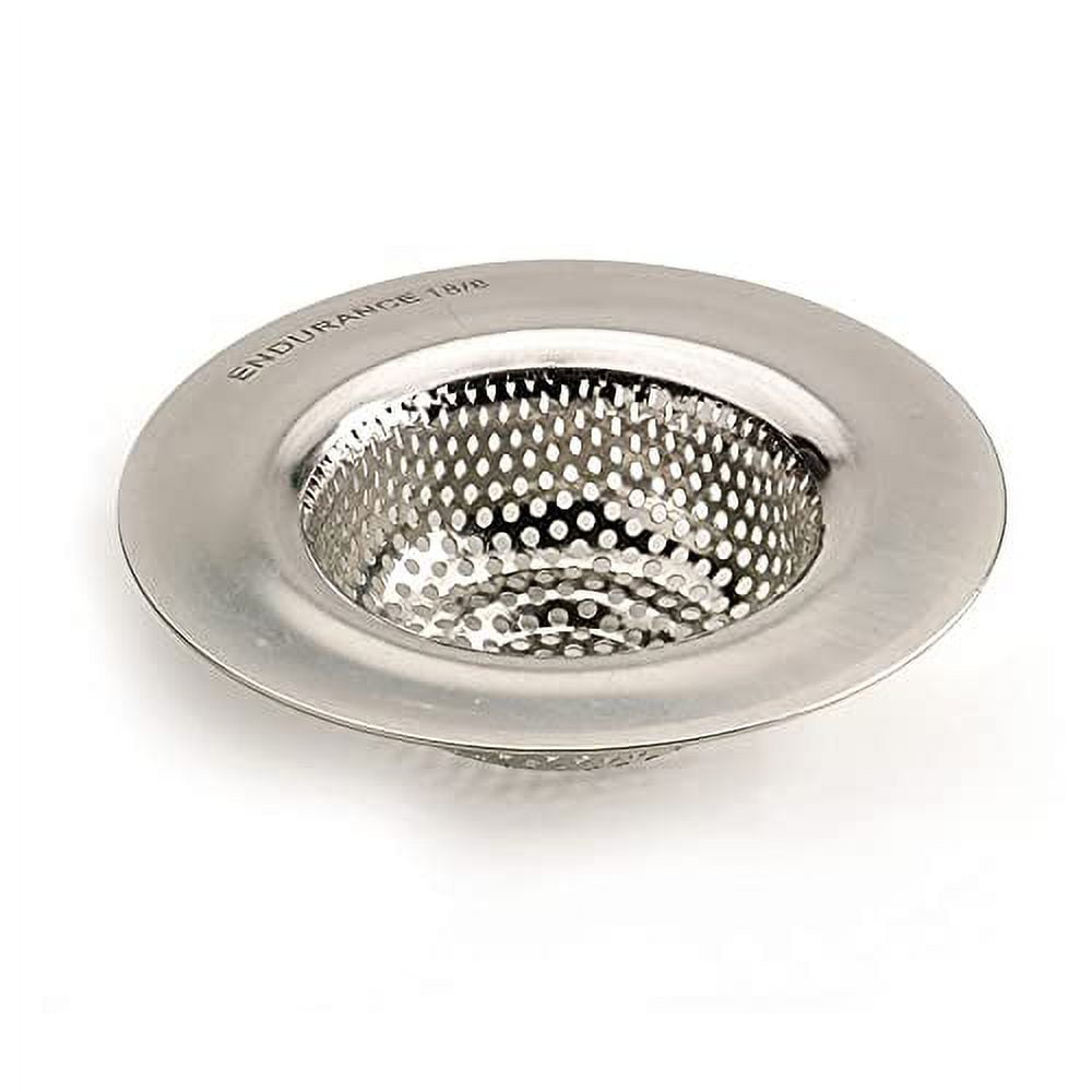 Polished Stainless Steel Large Sink Strainer with Precision Holes