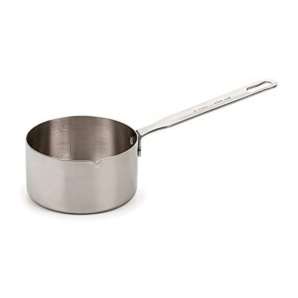 RSVP Stainless Steel 2-Cup Measuring Pan with Long Handle