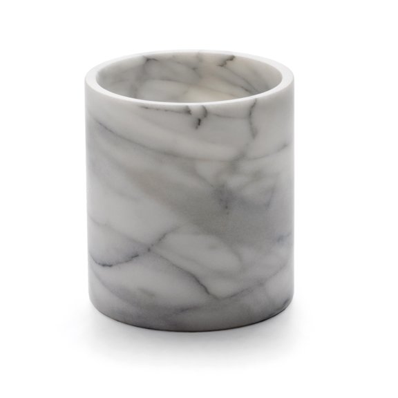 RSVP International Marble Wine & Champagne Chiller, Bottle Holder, 5.5 Dia x 6.25", White