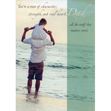 RSVP Man Of Character : Girl on Man's Shoulders Dad Birthday Card from Daughter