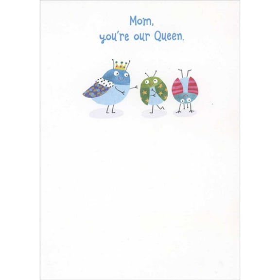RSVP Mom, You're Our Queen: Cute Ladybugs Mother's Day Card for Mom