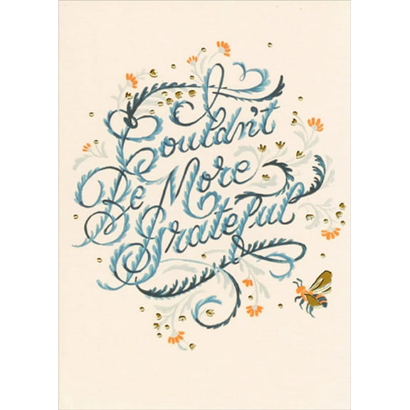 RSVP Ornate Couldnt Be More Grateful Vines Thank You Card