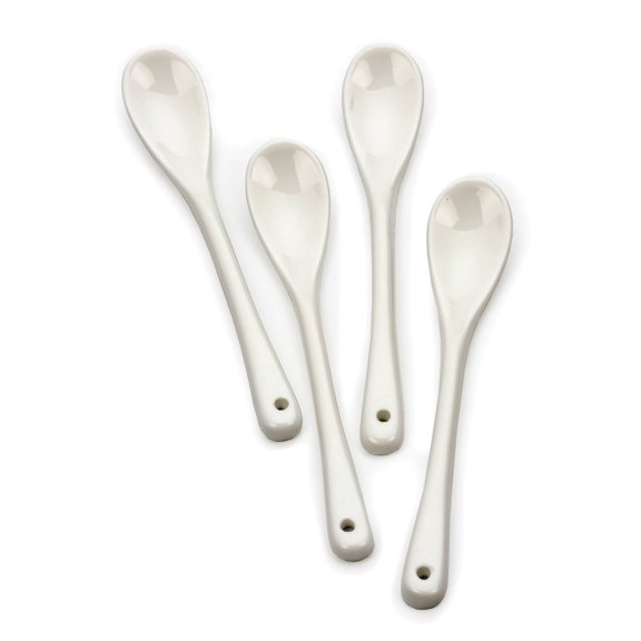RSVP Porcelain Egg Spoons, Set of 4
