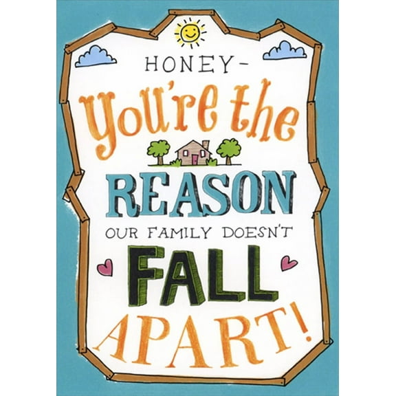 RSVP Reason Our Family Doesn't Fall Apart Humorous / Funny Mother's Day Card for Wife