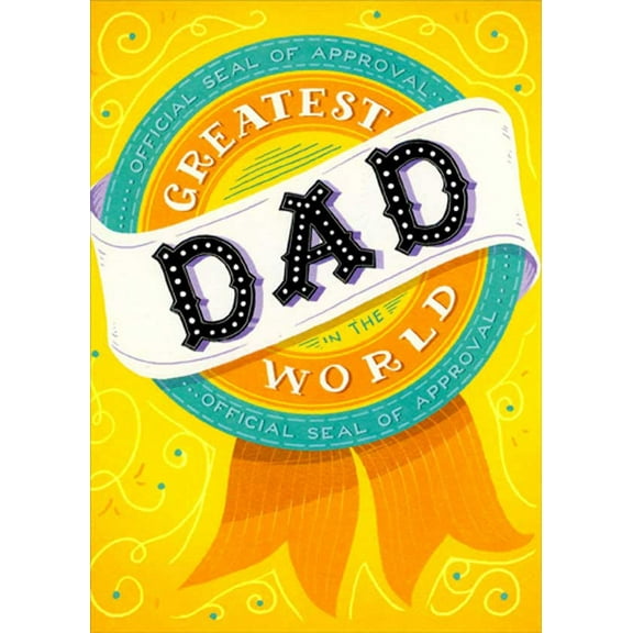RSVP Seal Of Approval : Greatest Dad in the World Birthday Card